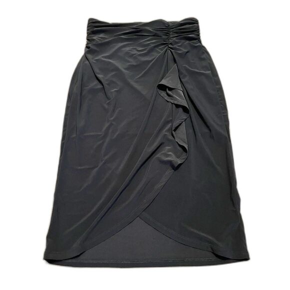 WHBM Black MJ Ruched Flutter Skirt / Dress Medium NWT - Picture 1 of 11